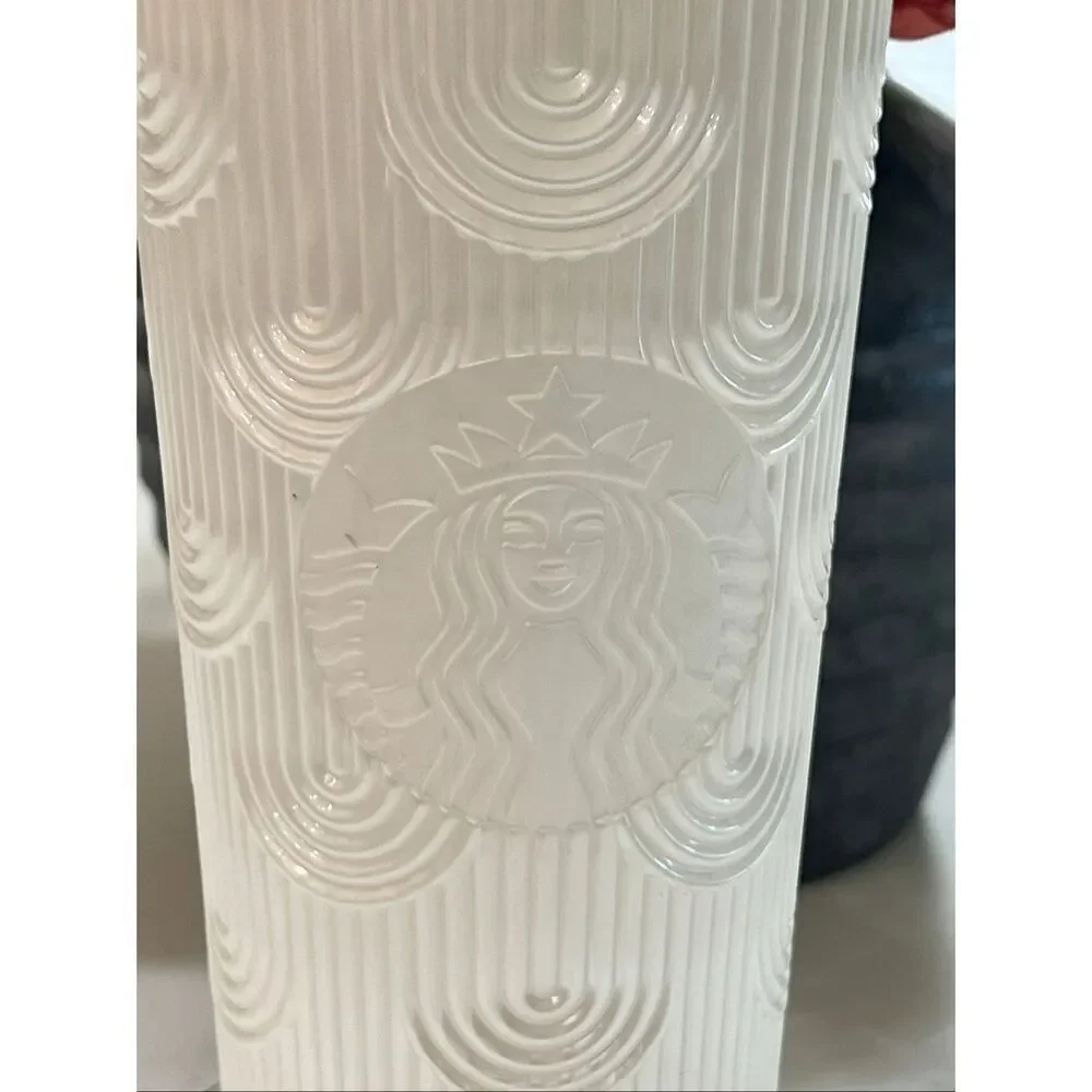 Starbucks Siren Shell Pearl White Tumbler 24 oz